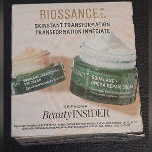Biossance Squalane+Omega Repair Cream & Squalane+Marine Algae Eye Cream Travel